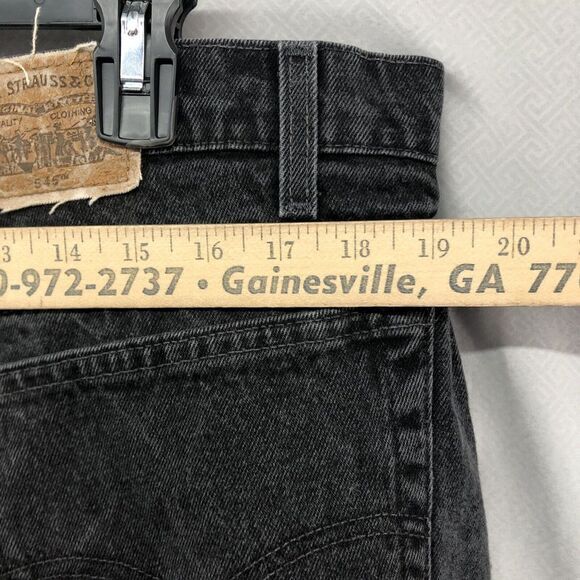 Vintage Levis 545 Loose Fit Straight Leg Black Jeans Size 38/38 (40/32) Mens - Picture 8 of 12